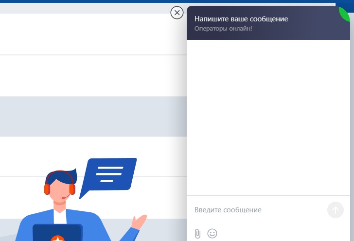 Онлайн чат на сайте