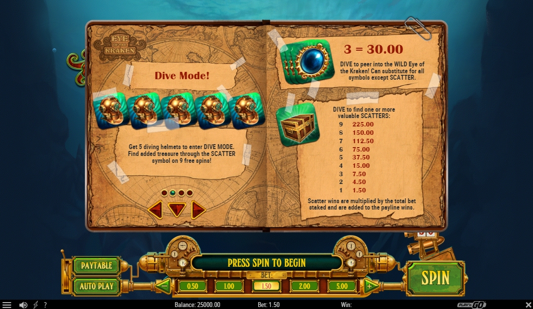 Бонусная игра в слоте Eye of the Kraken