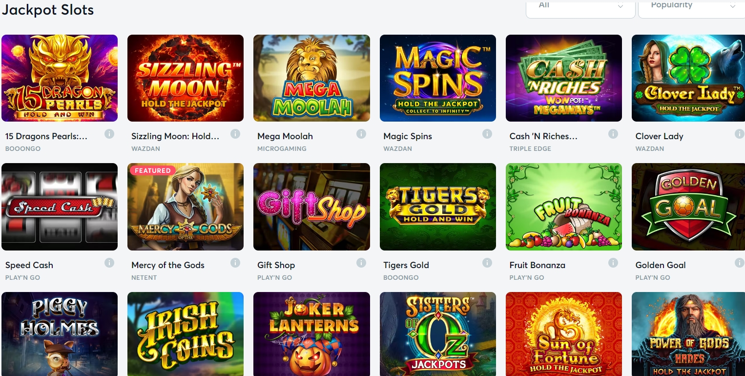 Джекпоты в казино Bitcasino