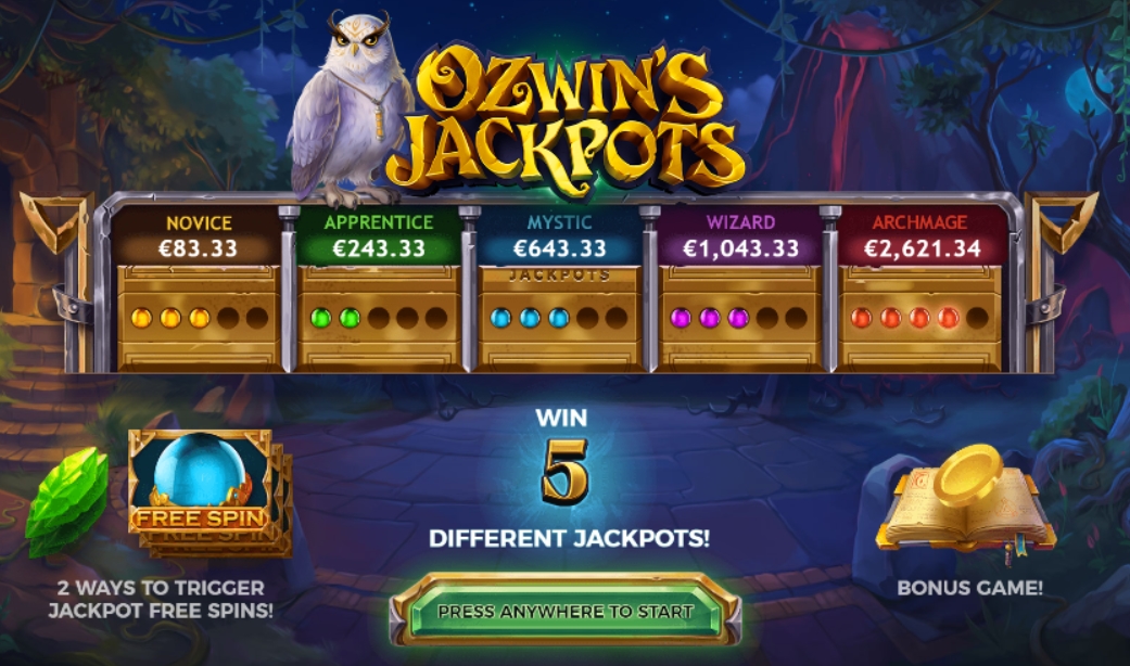 Интерфейс слота Ozwin's Jackpots
