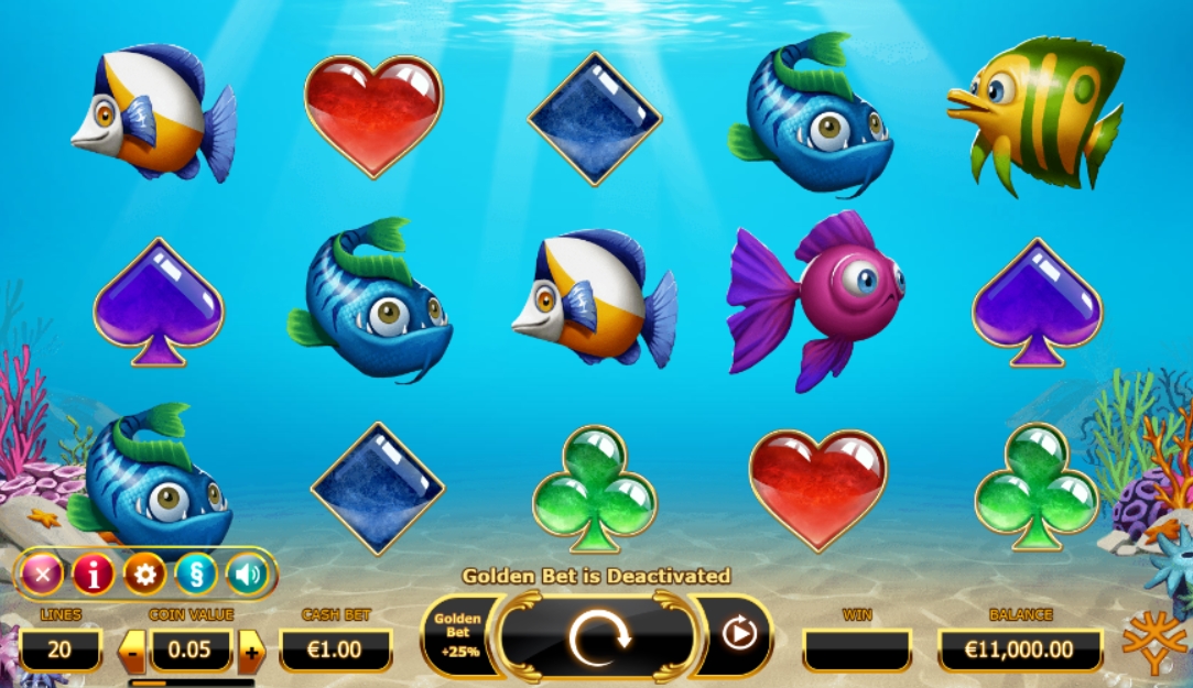 Интерфейс слота Golden Fish Tank