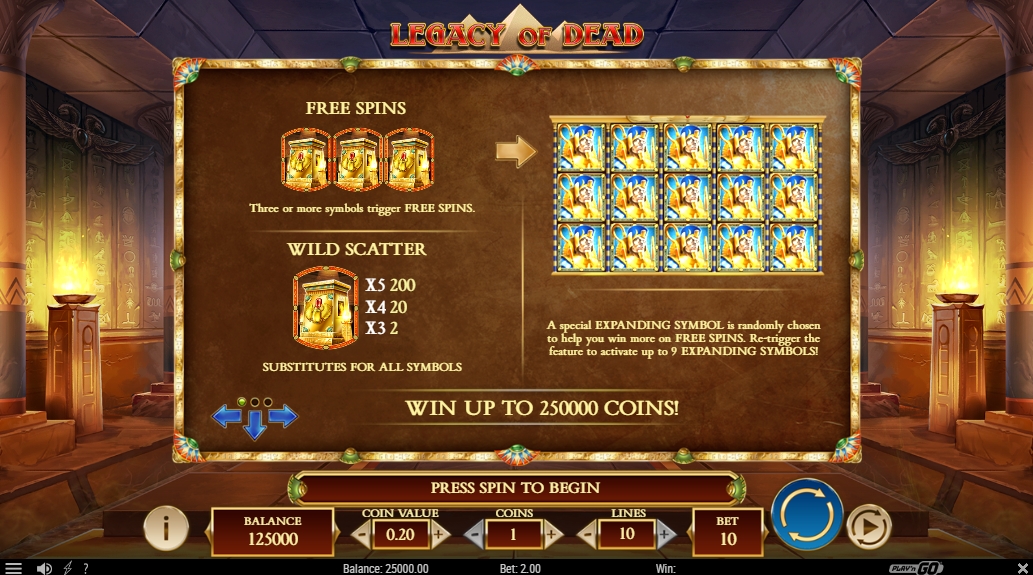 Специальные символы в слоте Legacy of Dead