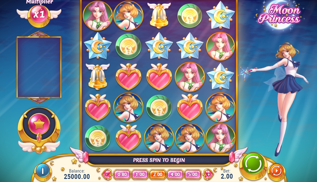 Интерфейс слота Moon Princess
