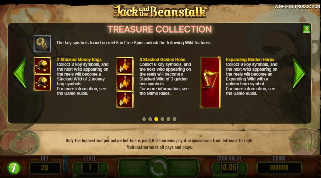Специальные символы в слоте Jack and the Beanstalk