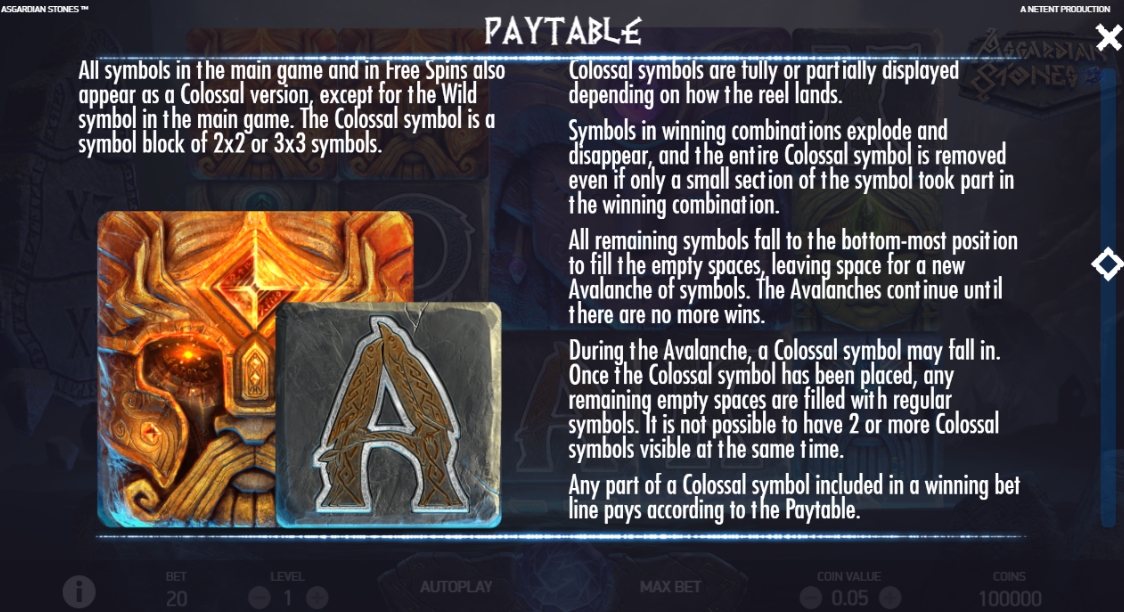 Специальный символ в слоте Asgardian Stones