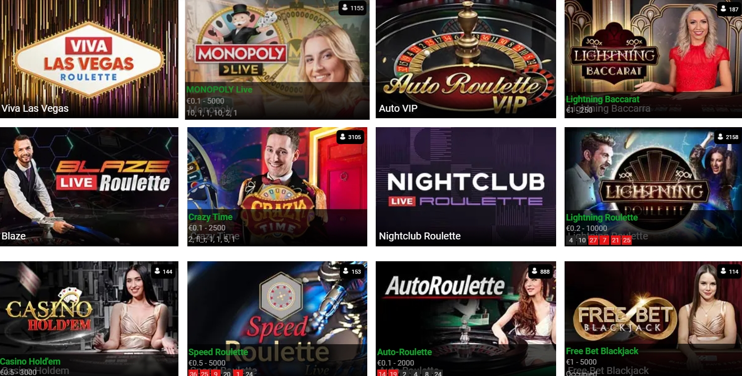 Живые игры в казино Casino Luck