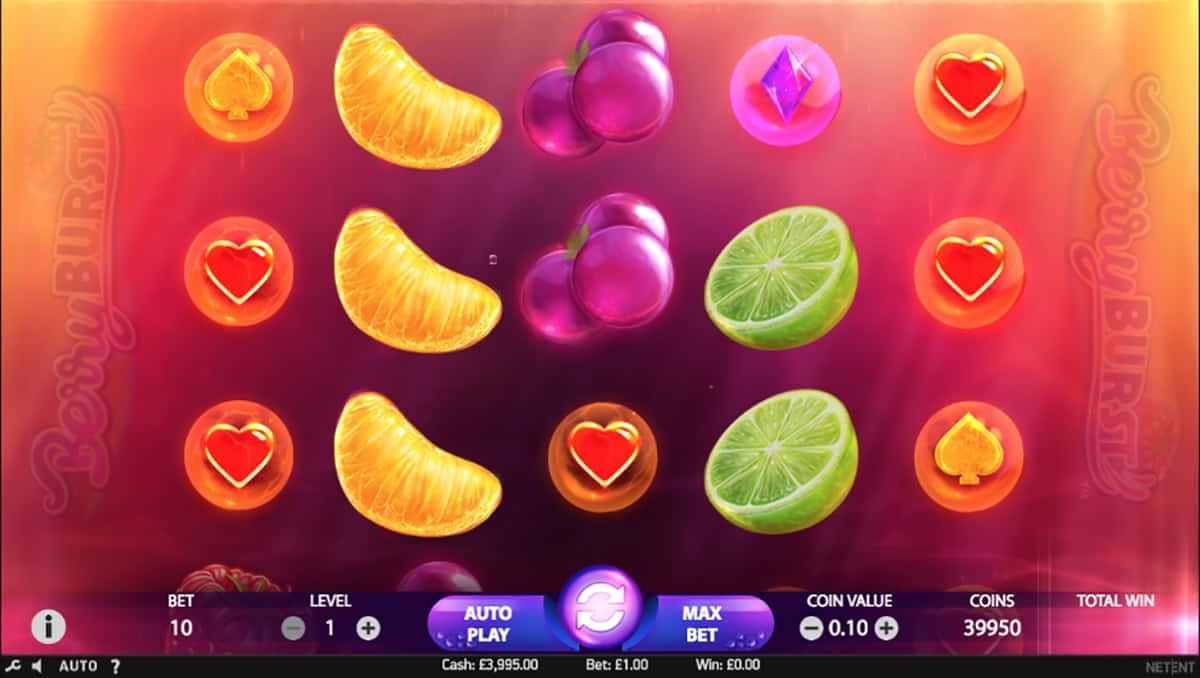 Интерфейс слота Berryburst MAX
