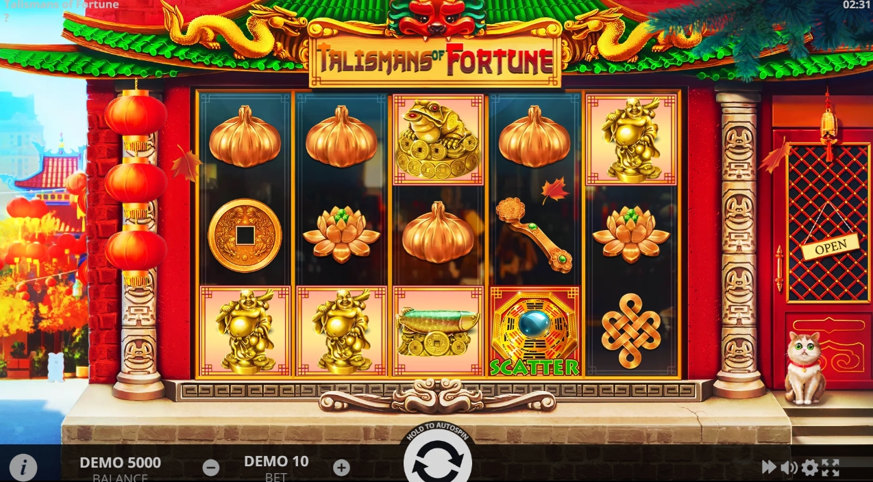 Интерфейс слота Talismans of fortune