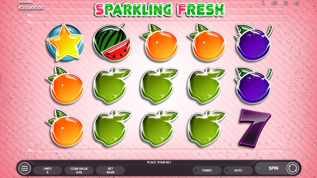 Интерфейс слота Sparkling Fresh