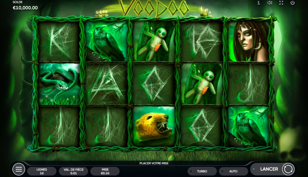 Интерфейс слота Voodoo