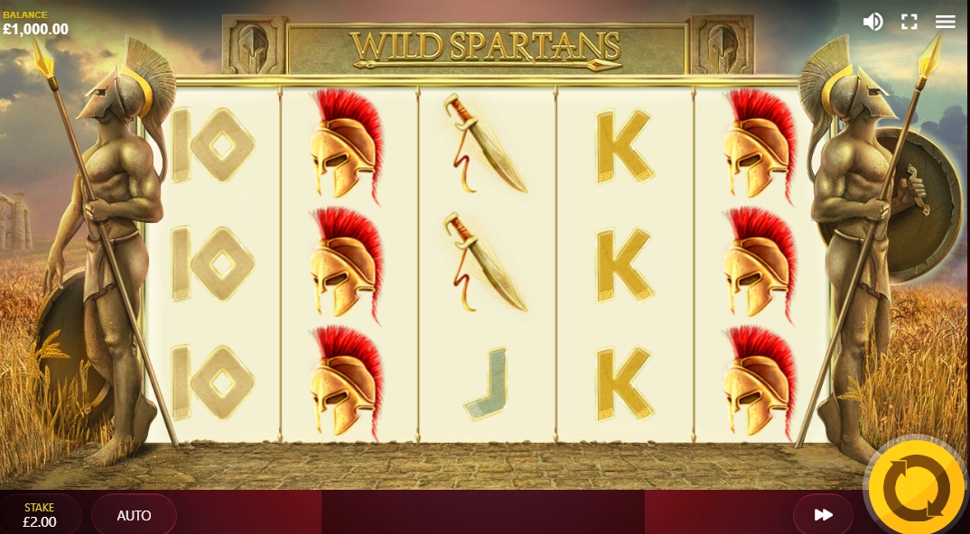 Интерфейс слота Wild Spartans