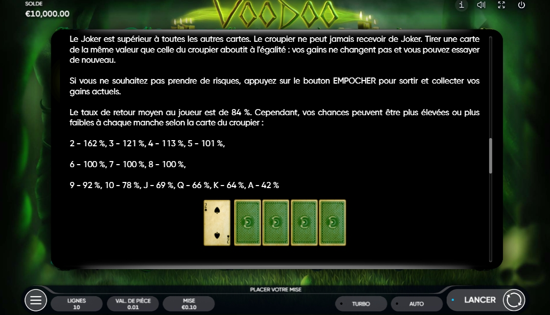 Риск-игра в слоте Voodoo