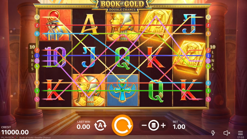 Интерфейс слота Book of Gold: Double Chance