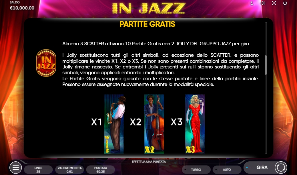 Бонусная игра в слоте In Jazz