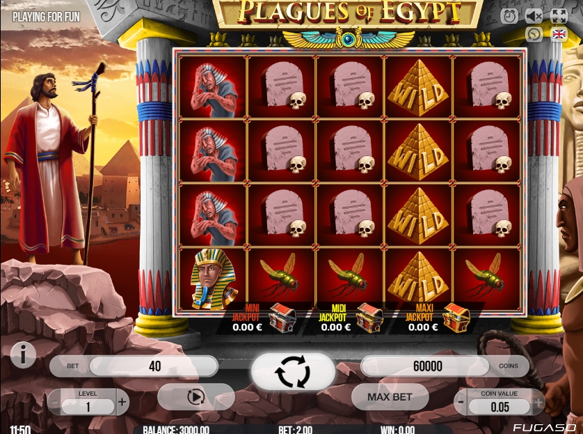 Интерфейс слота Plagues Of Egypt
