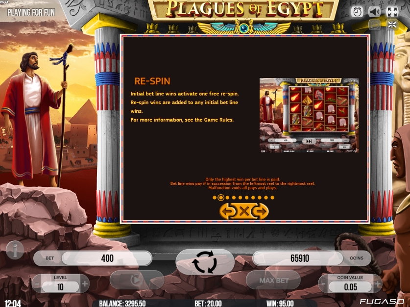 Респин в слоте Plagues Of Egypt