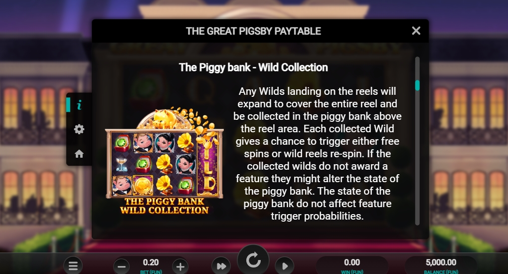 Специальные символы в слоте The Great Pigsby