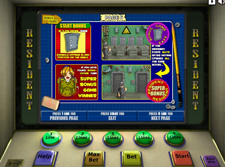 Бонусная игра в слоте RESIDENT