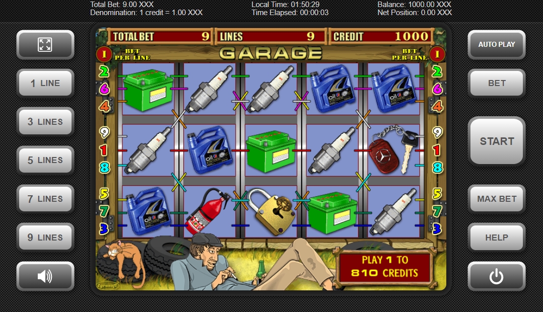 Интерфейс слота Garage