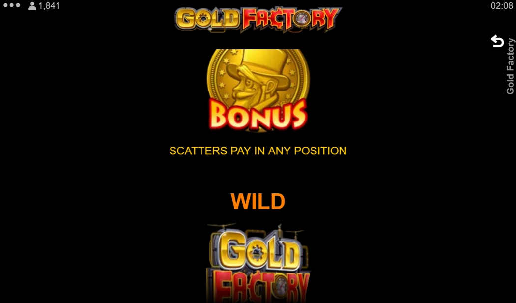 Специальные символы в слоте Gold Factory