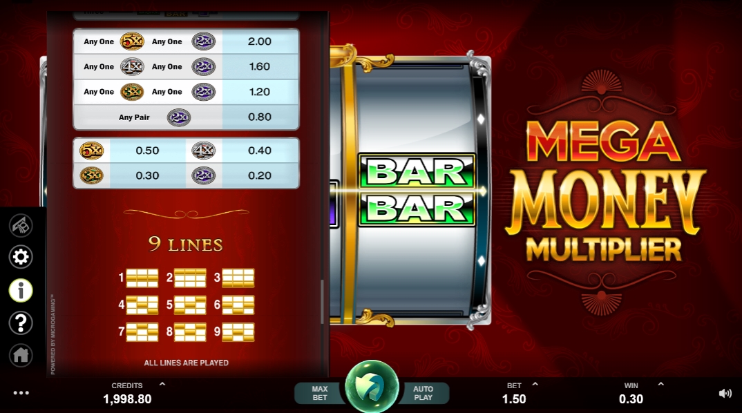 Бонусная игра в слоте Mega Money