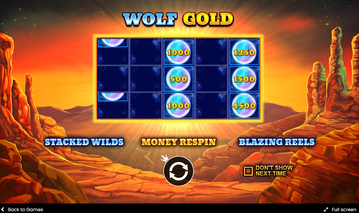 Интерфейс слота Wolf Gold