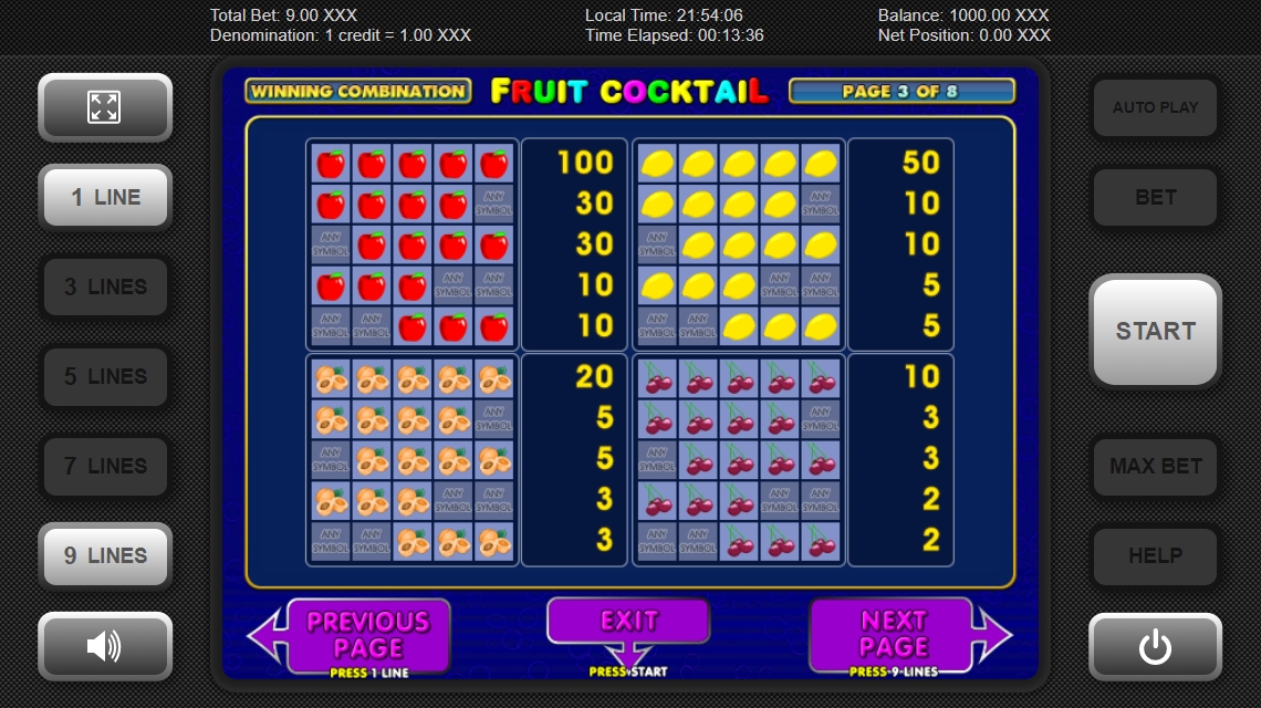 Риск-игра в слоте Fruit Cocktail