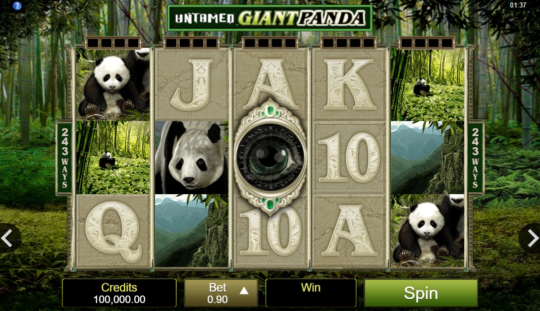 Интерфейс слота Untamed Giant Panda