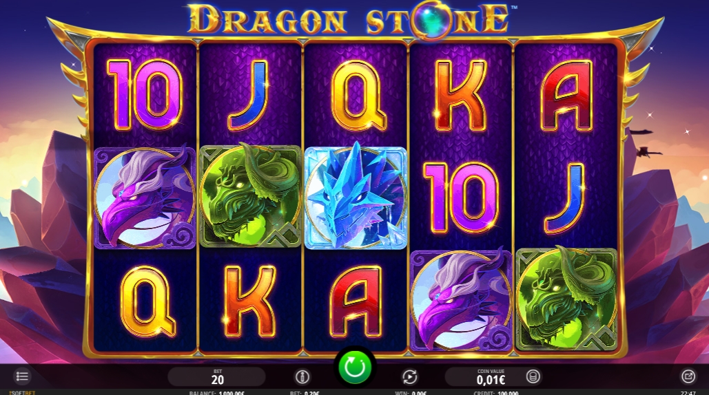 Интерфейс слота Dragon Stone