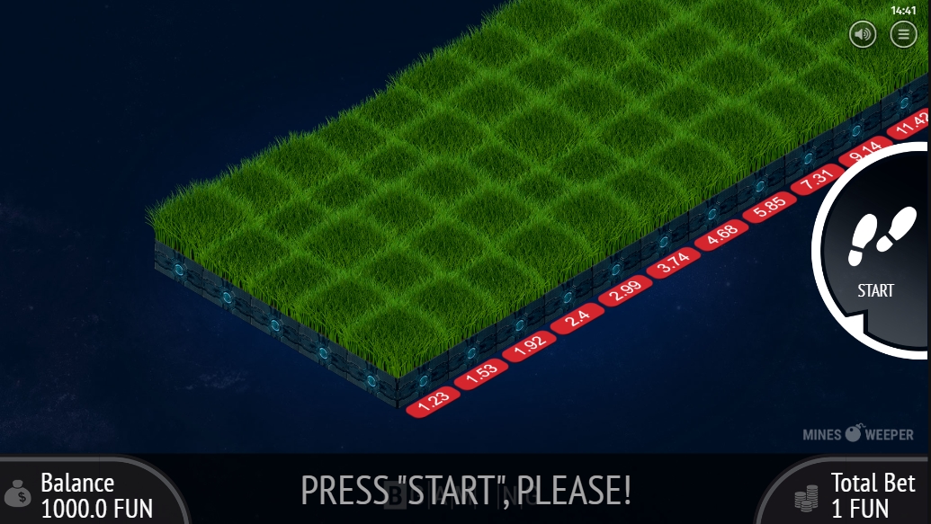 Интерфейс слота Minesweeper