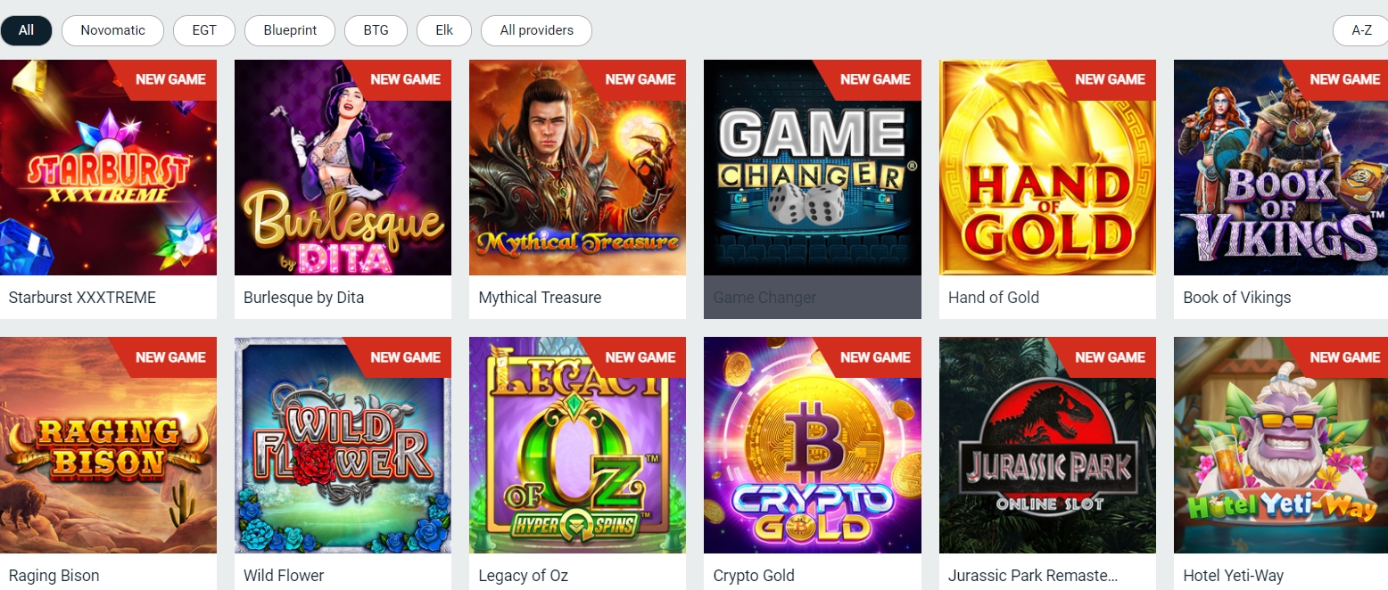 Слоты в казино Optibet