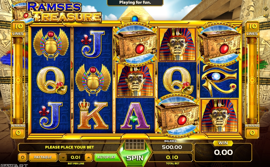 Интерфейс слота Ramses Treasure