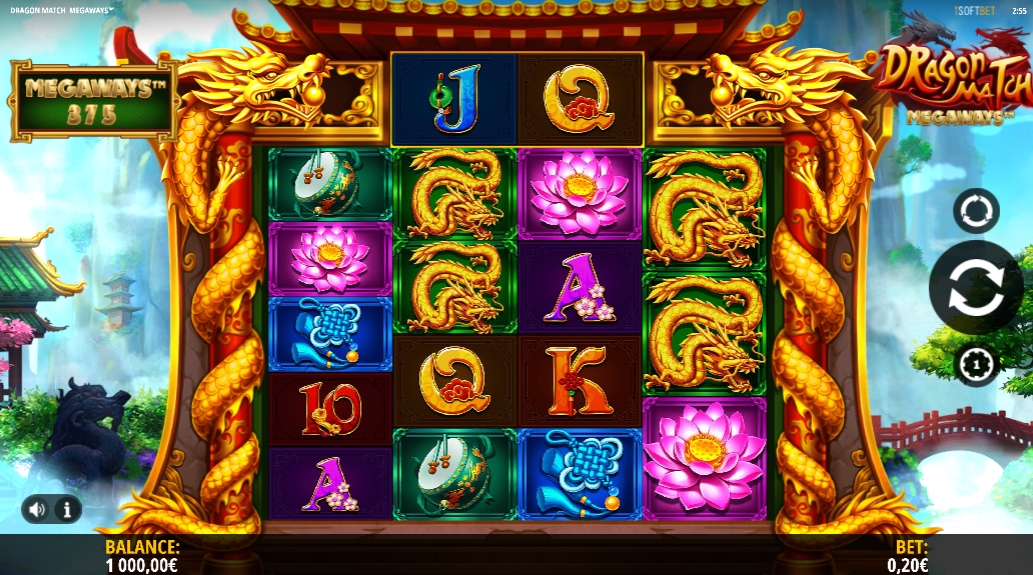 Интерфейс слота Dragon Match Megaways