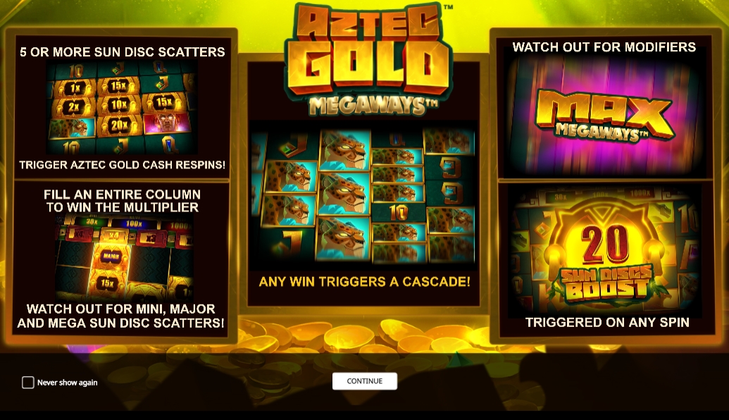 Интерфейс слота Aztec Gold