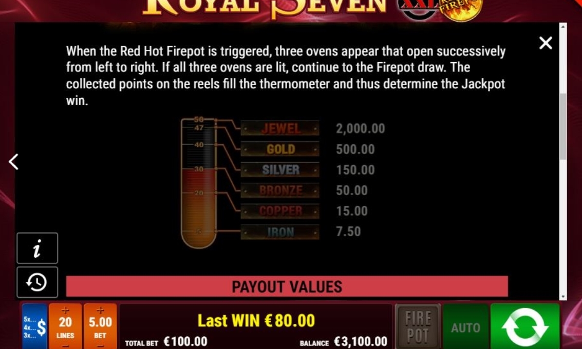 Джекпот в слоте Royal Seven Xxl Rhfp