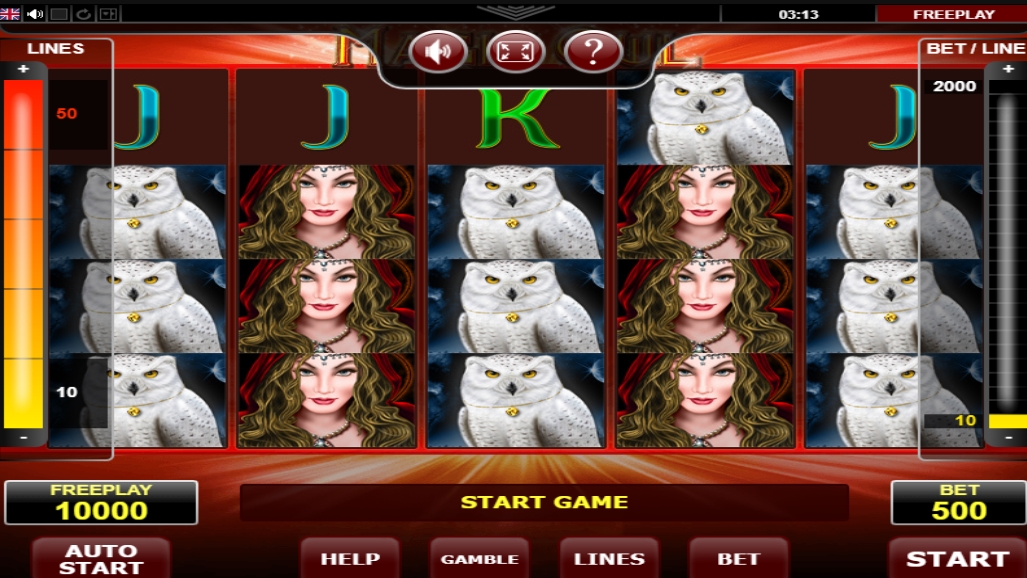 Интерфейс слота Magic Owl