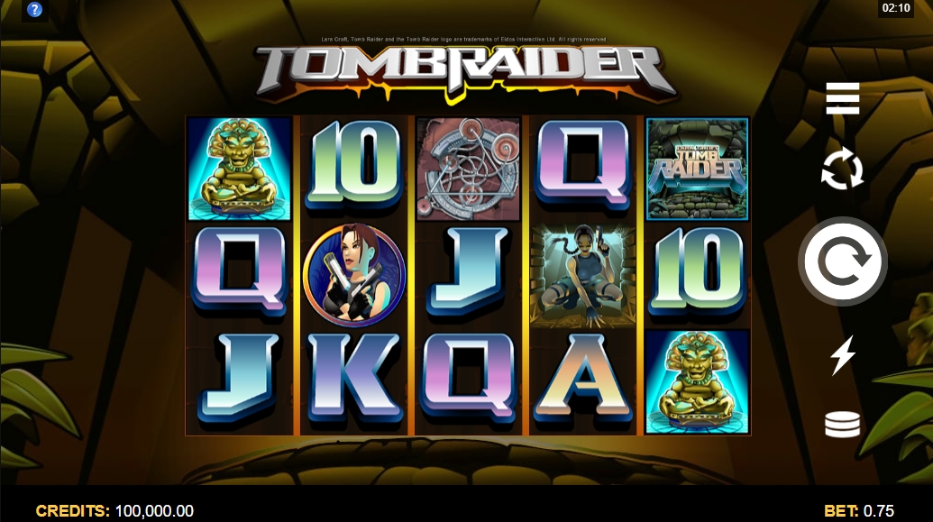 Интерфейс слота Tomb Raider