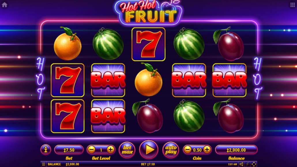 Интерфейс слота Hot Hot Fruit