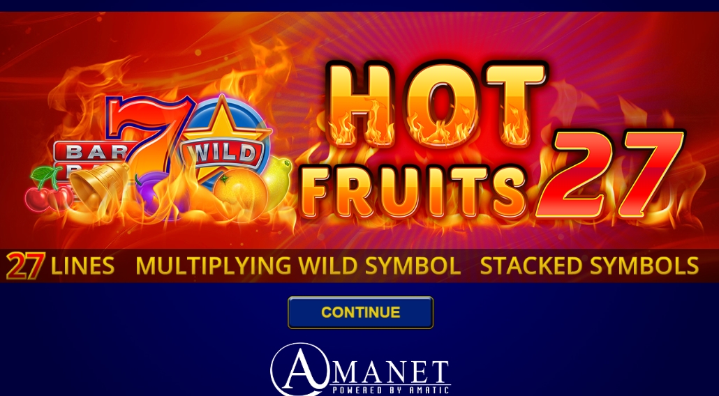 Интерфейс слота Hot Fruits 27