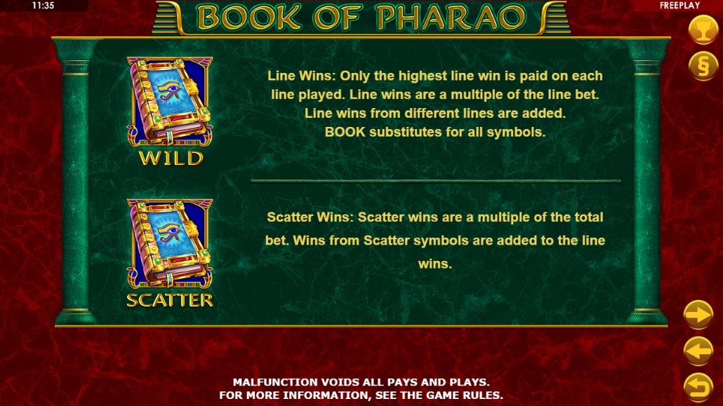 Специальные символы в слоте Book of Pharao