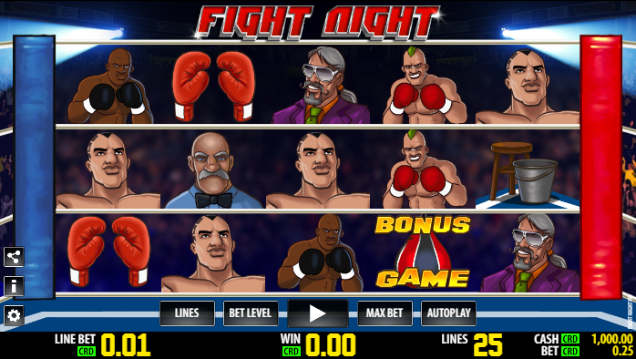 Интерфейс слота Fight Night HD