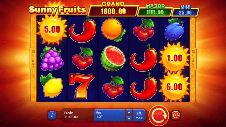 слот Super Sunny Fruits: Hold and Win