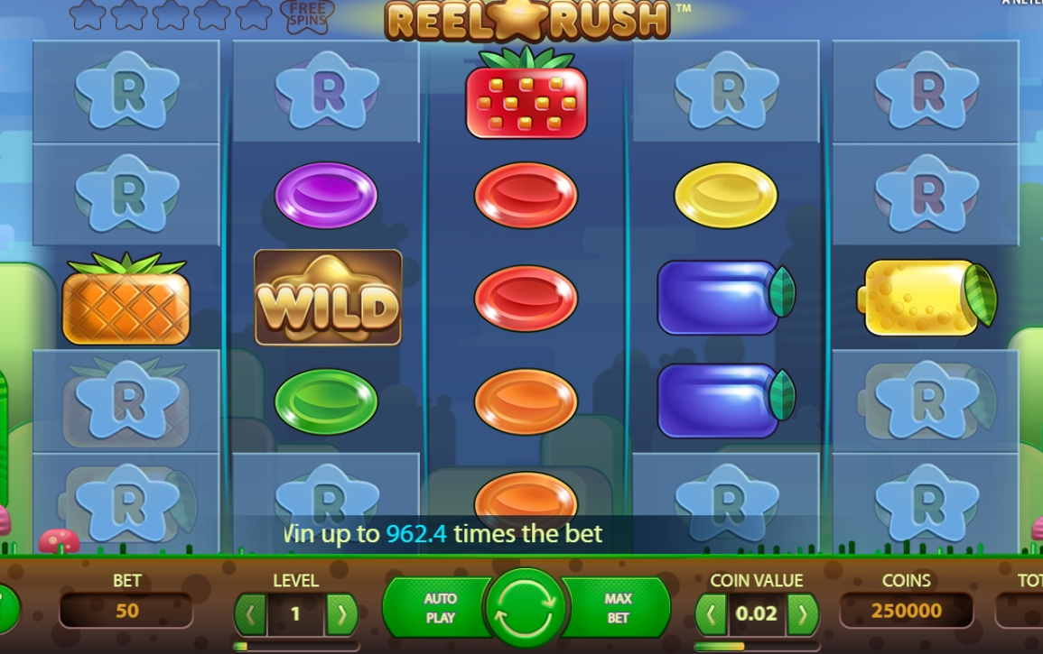 Интерфейс слота Reel Rush