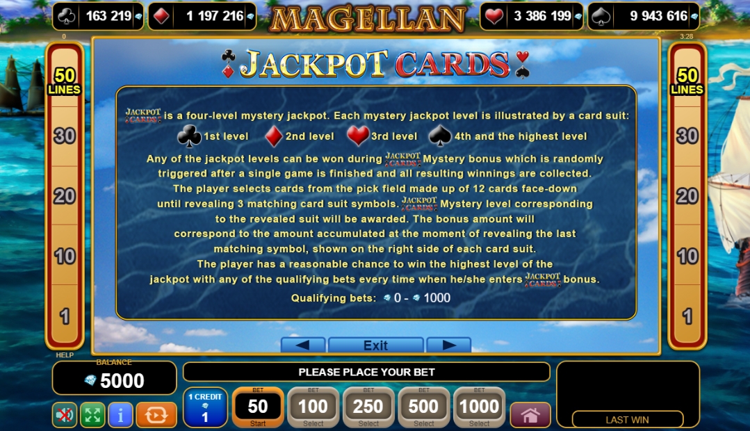 Джекпот в слоте Magellan