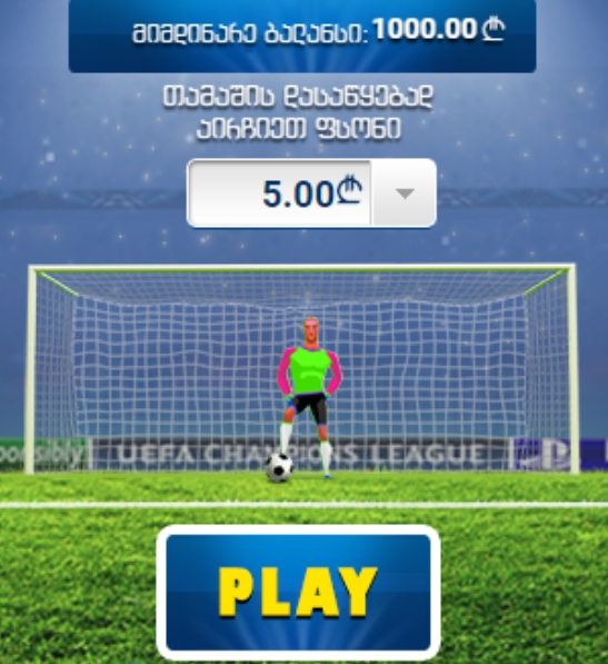 Интерфейс слота Mini Penalties