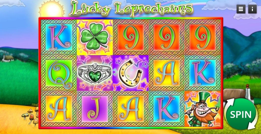 Интерфейс слота Lucky Leprechauns