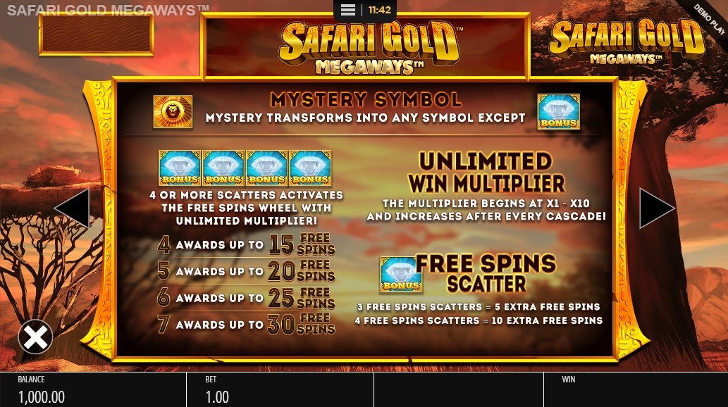 Специальные символы в слоте Safari Gold Megaways