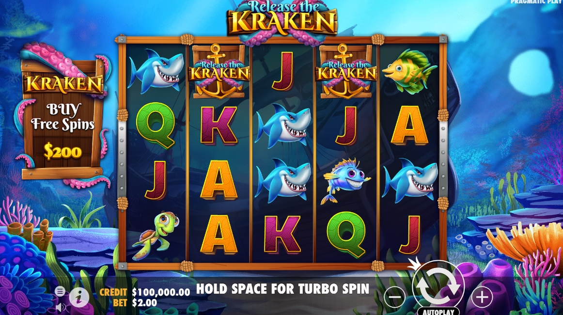 Интерфейс слота Release the Kraken