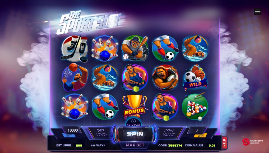 Интерфейс слота Sport Slot