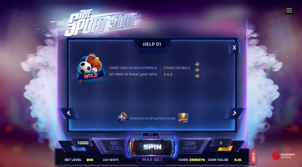 Специальные символы в слоте Sport Slot